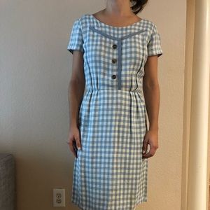 1940 colorful blue dress from the UK